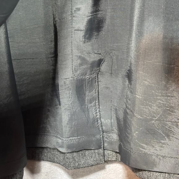 American Eagle Dress S Gray Wool Lined Embroidered Floral Cottagecore Minimalist - Picture 8 of 9